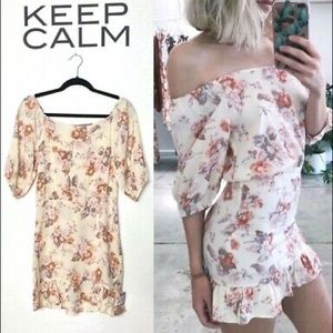 Flynn Skye Kristina Mini Dress in Cream blossom